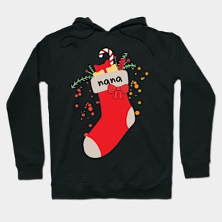 Christmas Stocking With Nana Label Hoodie